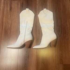 White Western Boots